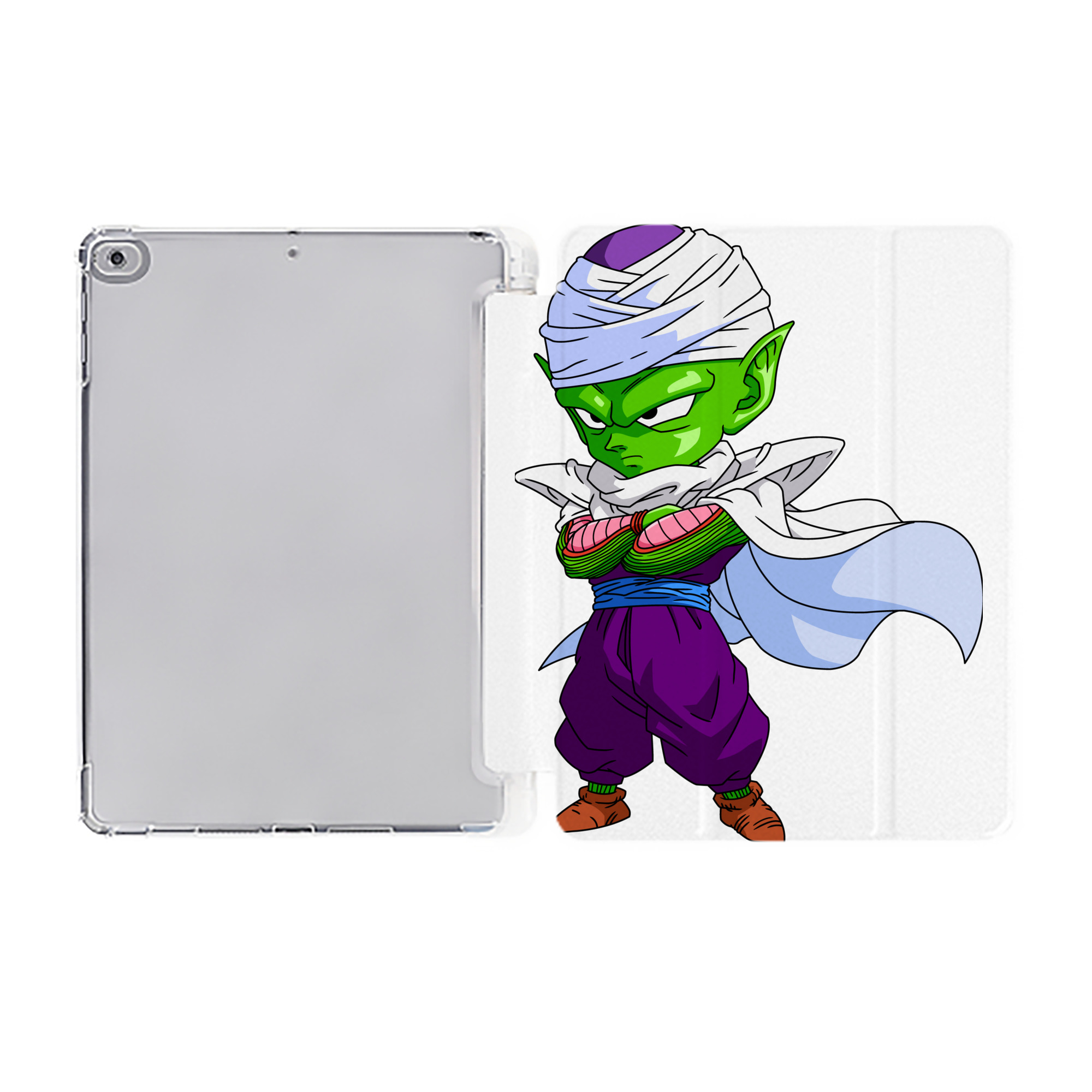 （画像用） ドラゴンボール ピッコロ DRAGON BALL Piccolo IPad ケース ペン収納付き 三つ折りスタンド PUレザー×シリコン 対応機種9.5/10.5/10.9インチ